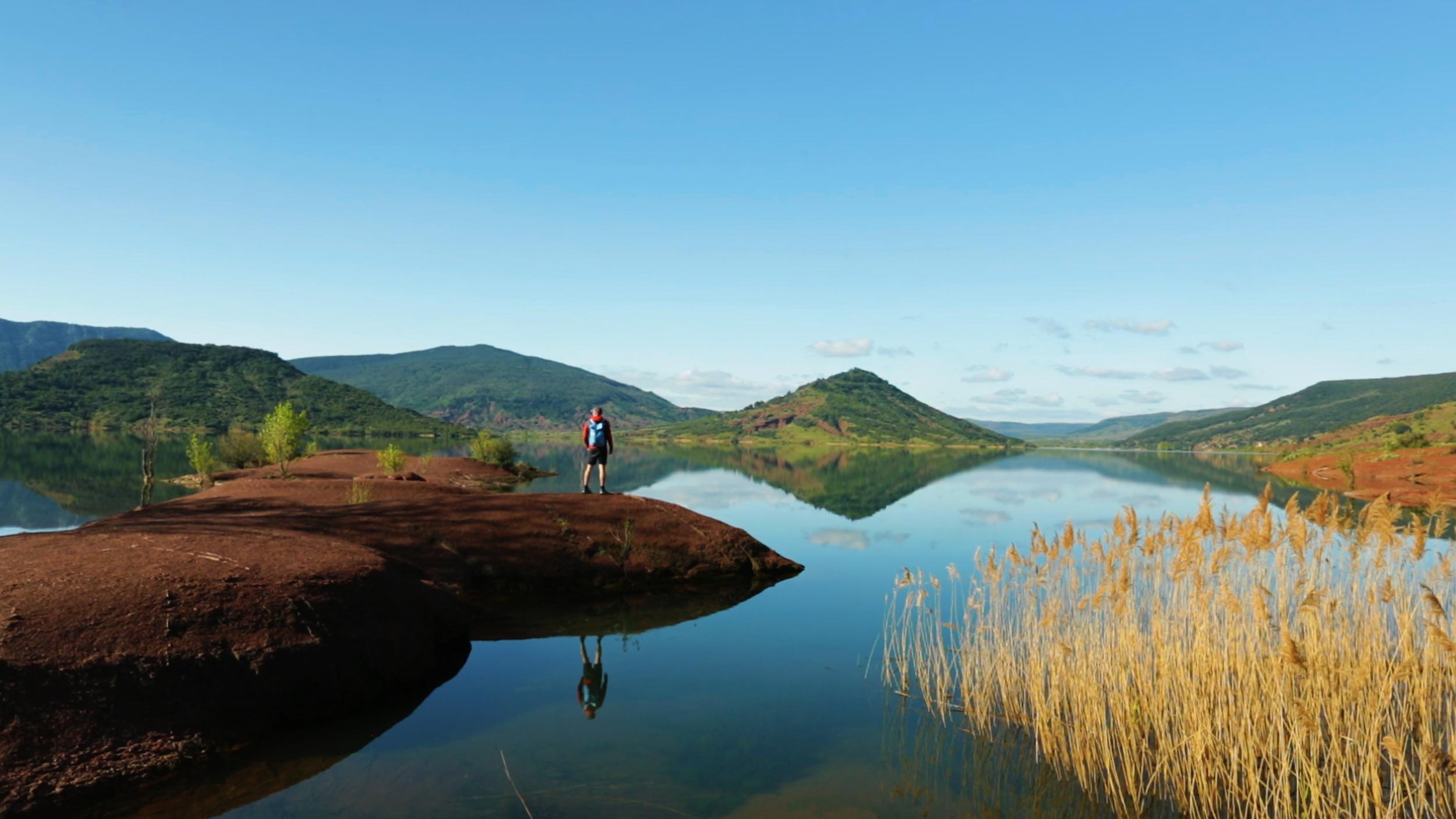 Cinematic image of Lac Du Salagou in Herault France